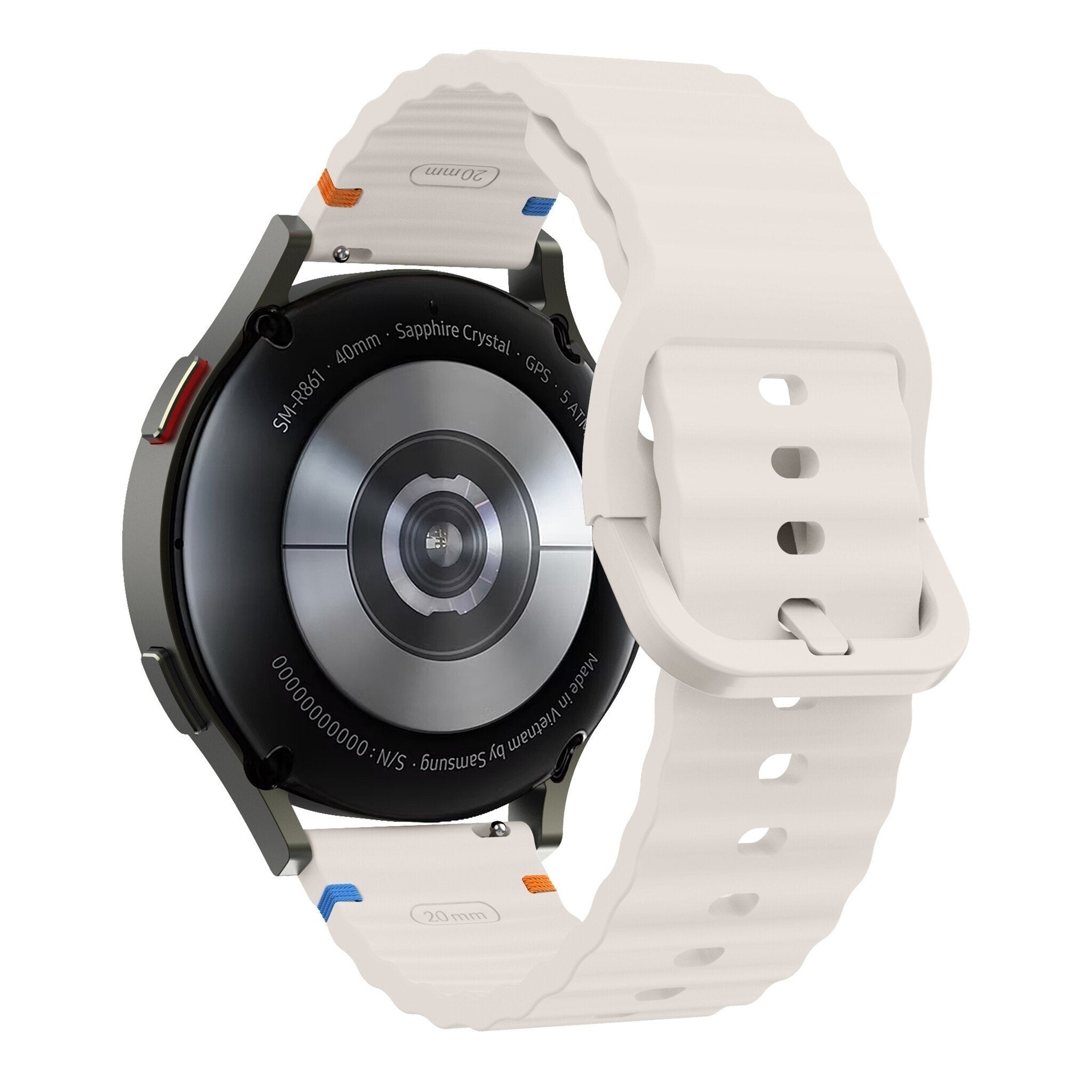 Coros Apex 42mm wave Silikonarmband (Polarstern)