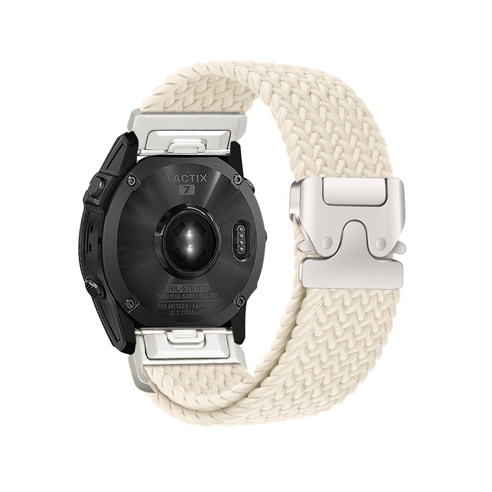 Garmin Fenix 7s Braided Strap P-Buckle (Starlight)