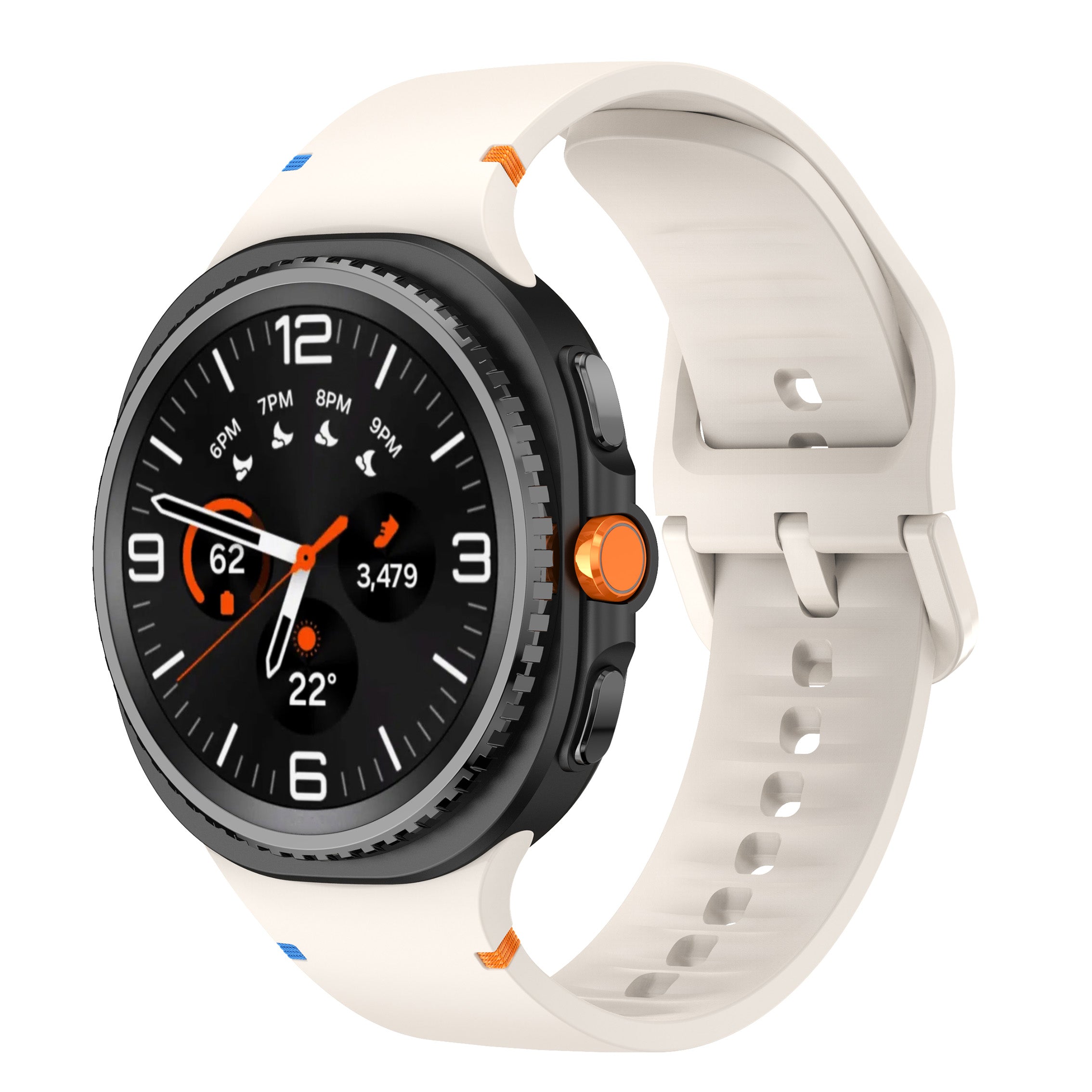 Samsung Galaxy Watch 8 Classic Silicone Strap (Starlight)