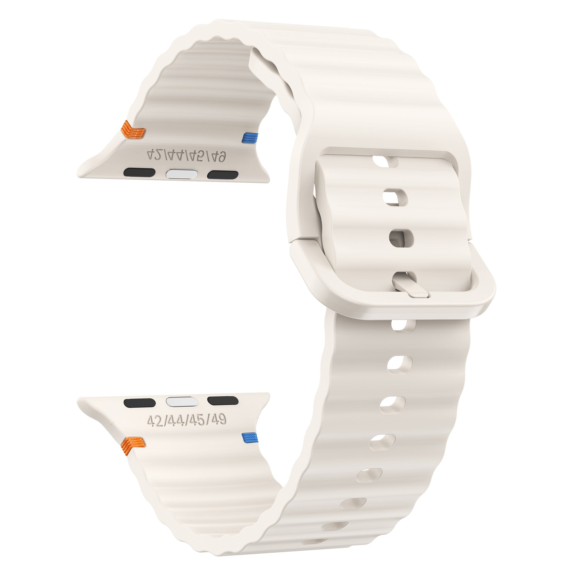 Apple Watch Wave Silicone Strap (Starlight)