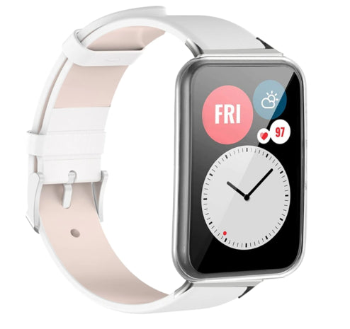 Huawei Watch Fit SE Lederarmband (Weiß)