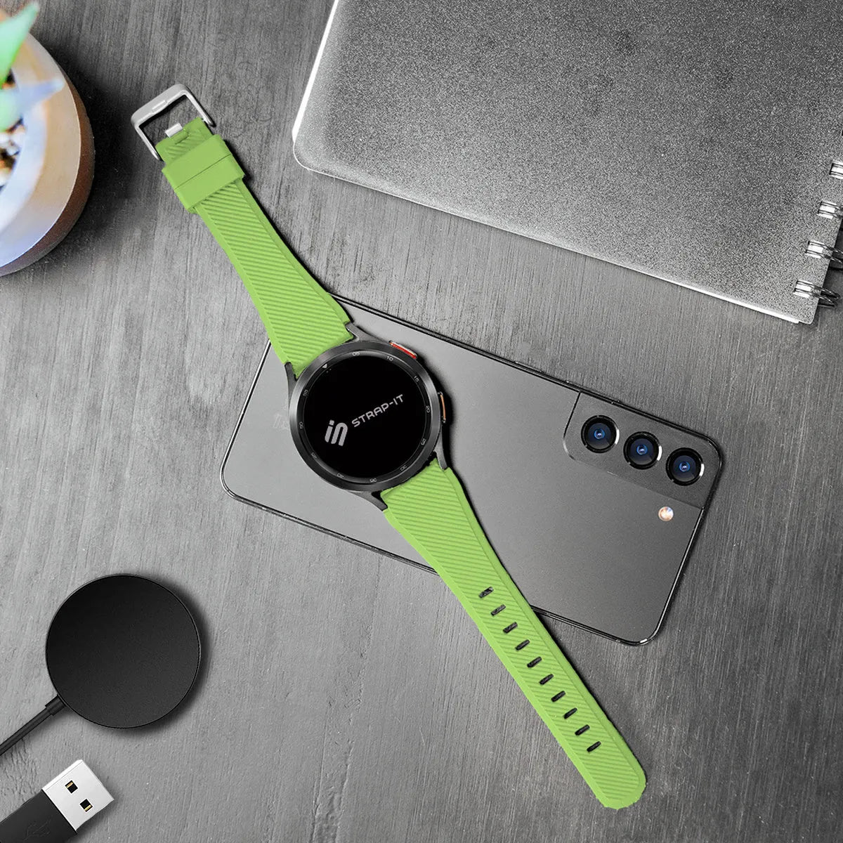 Amazfit Bip U (Pro) Twill Silicone Strap (Light Green)