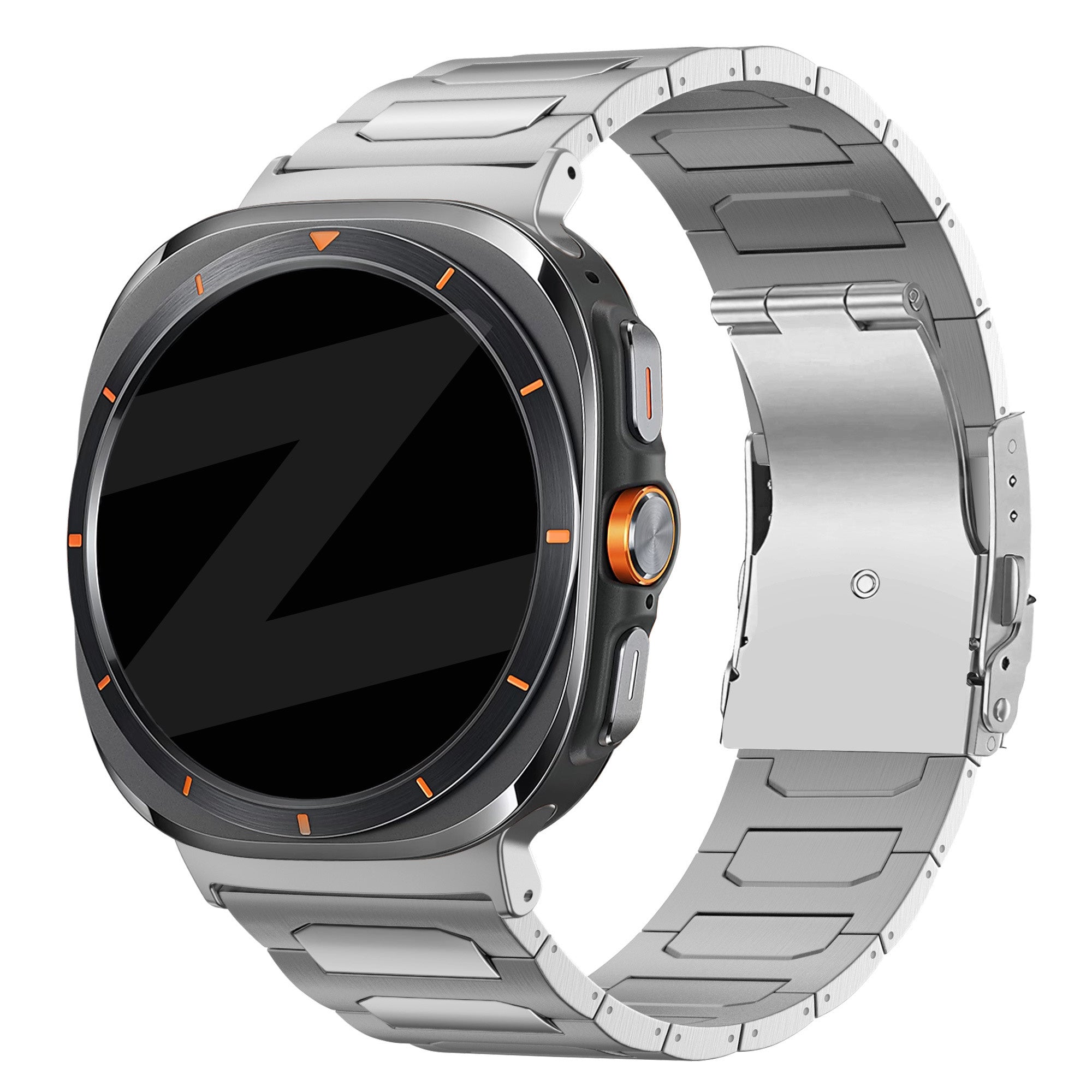 Bandz Samsung Galaxy Watch Ultra Titan Armband 'Deluxe' (Silber)
