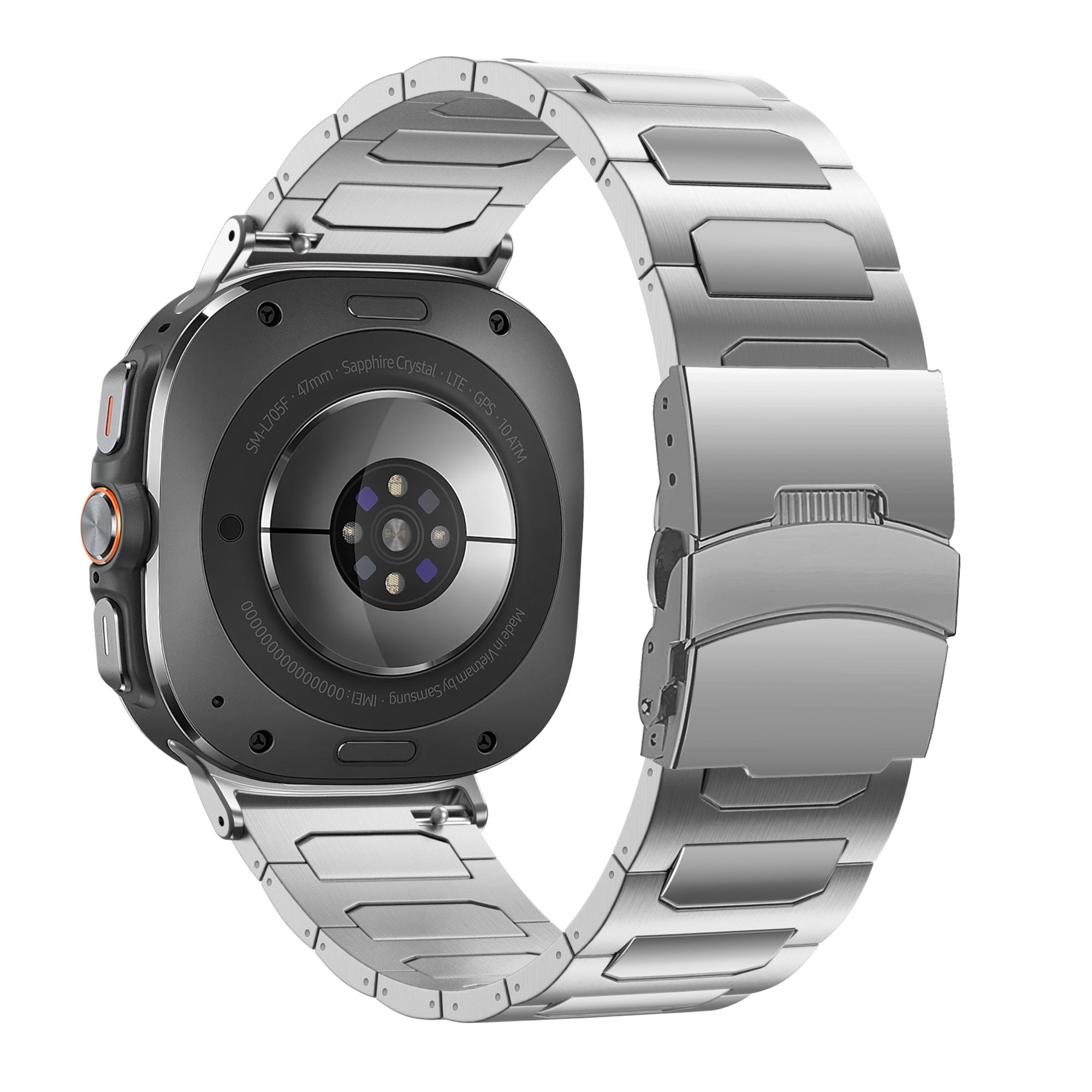 Bandz Samsung Galaxy Watch Ultra Titan Armband 'Deluxe' (Silber)