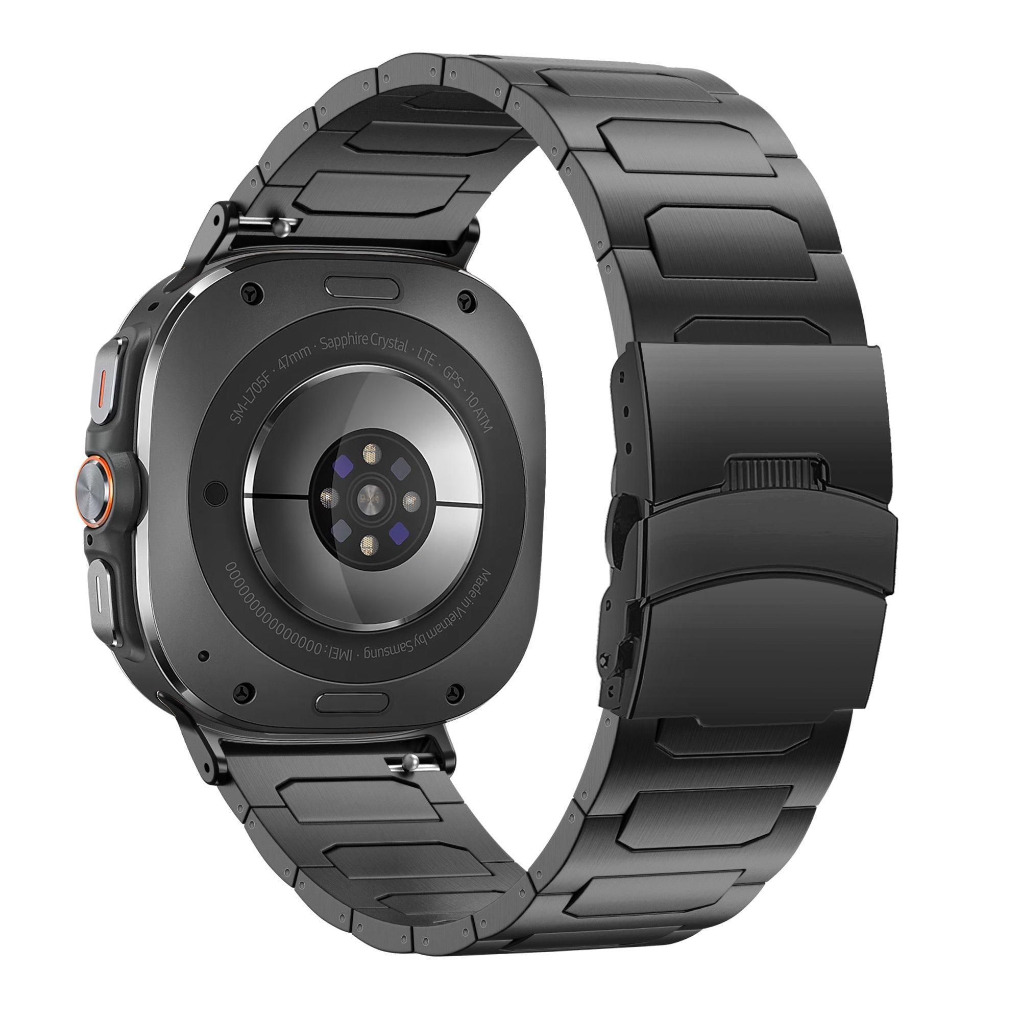 Bandz Samsung Galaxy Watch Ultra Titan Armband 'Deluxe' (Schwarz)