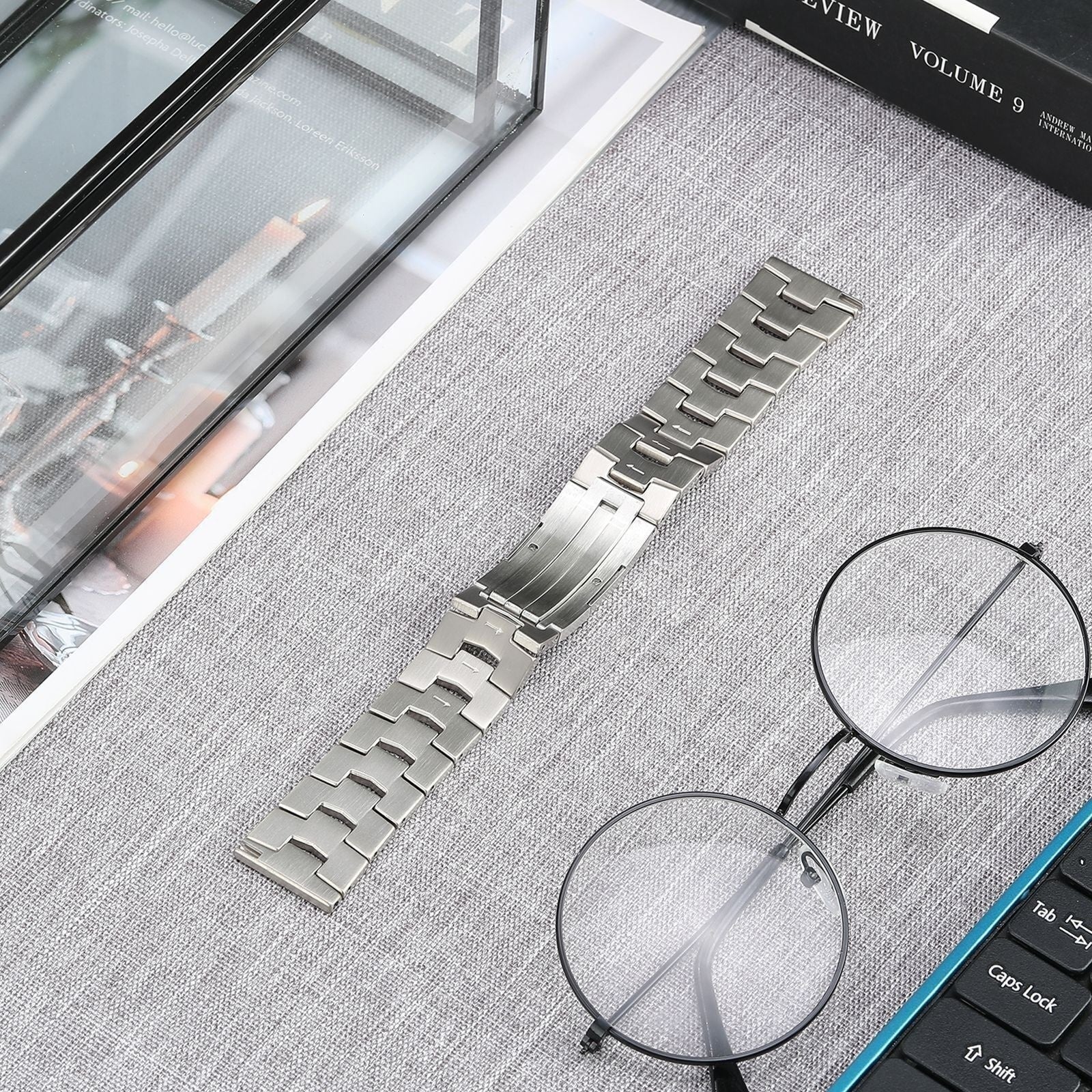 OnePlus Watch 3 Titan Grainarmband (flacher Verschluss) (Silber)