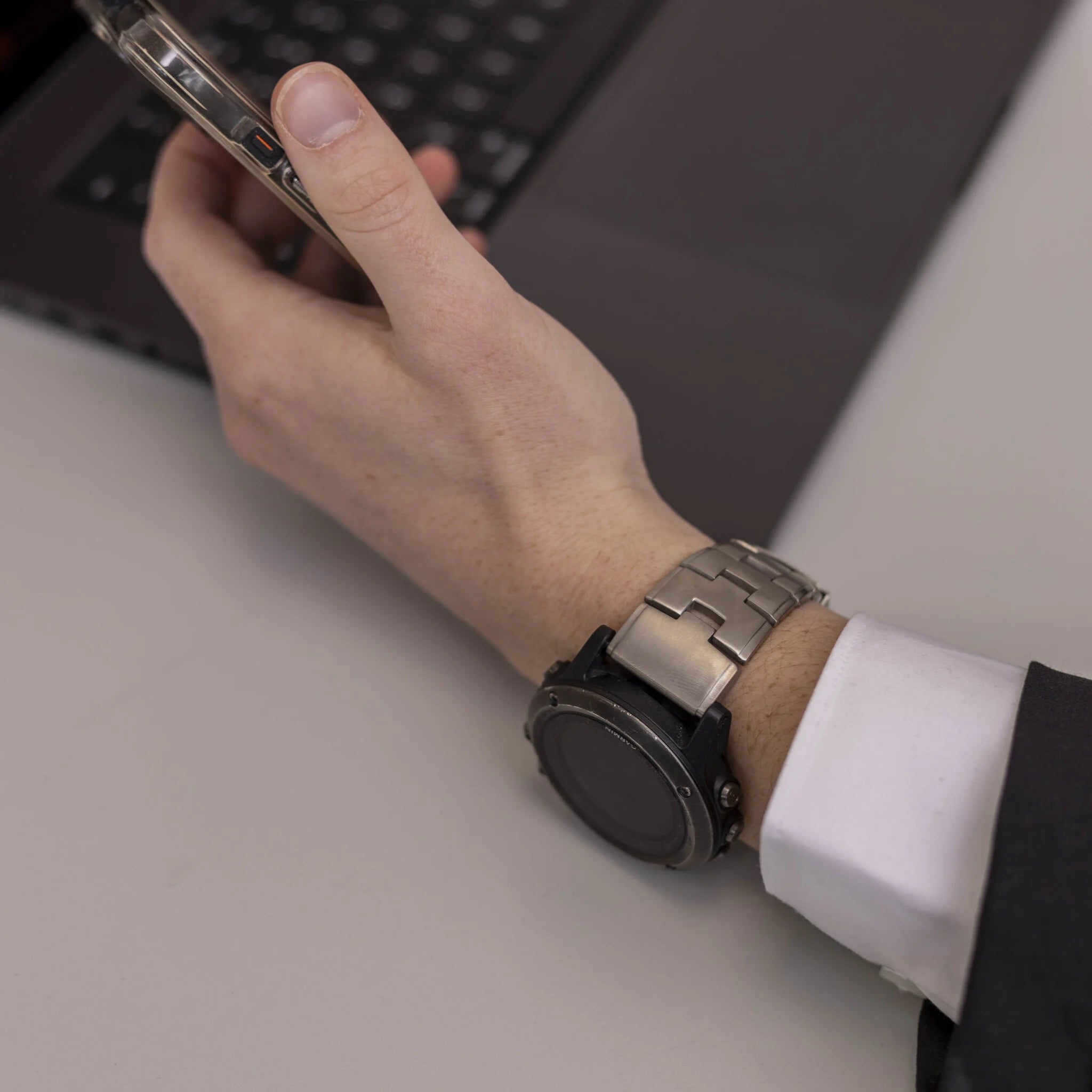 Garmin Forerunner 955 Titanium Strap (Silver)