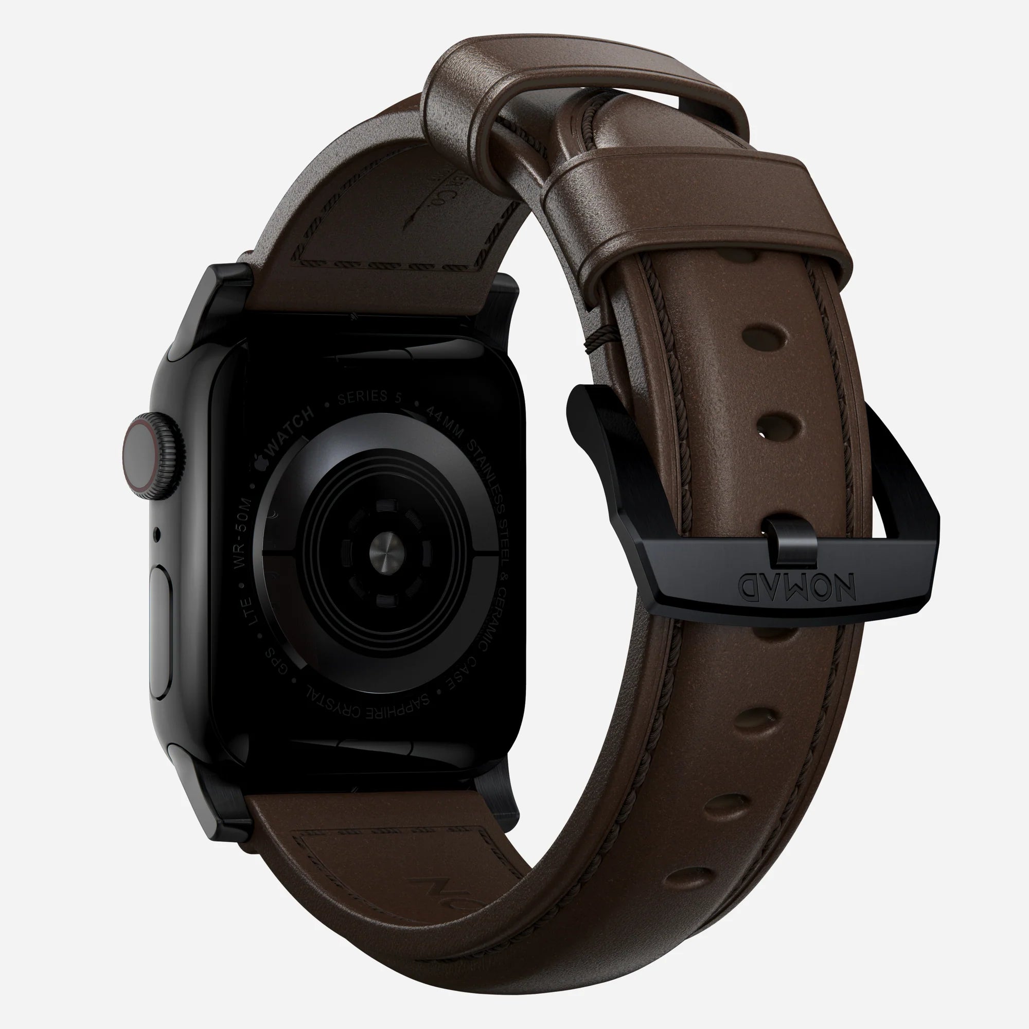 Nomad Traditional Apple Watch Leather Strap (Brown/Black)