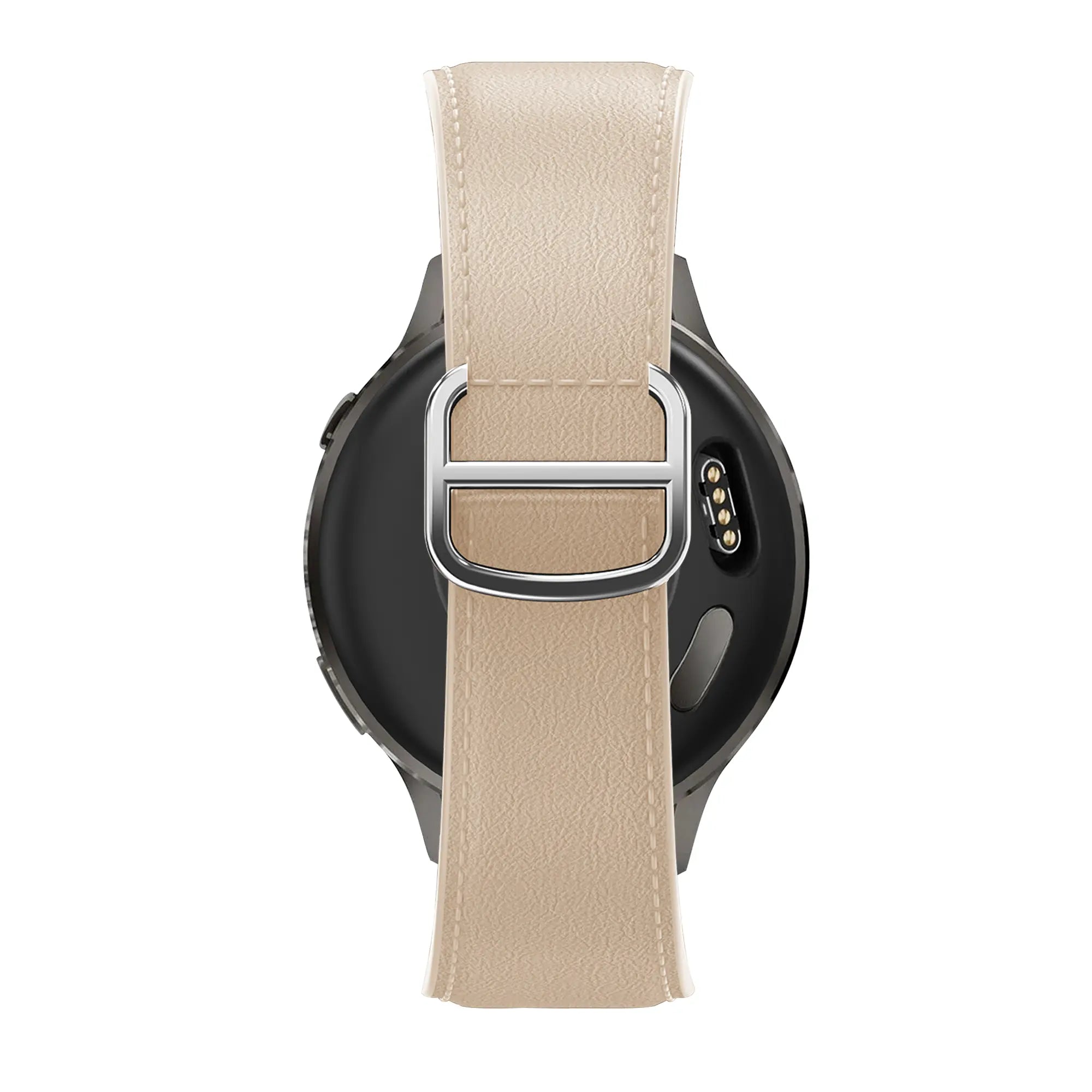 Bandz Amazfit GTS 4 Lederarmband 'D-Type' (Beige)