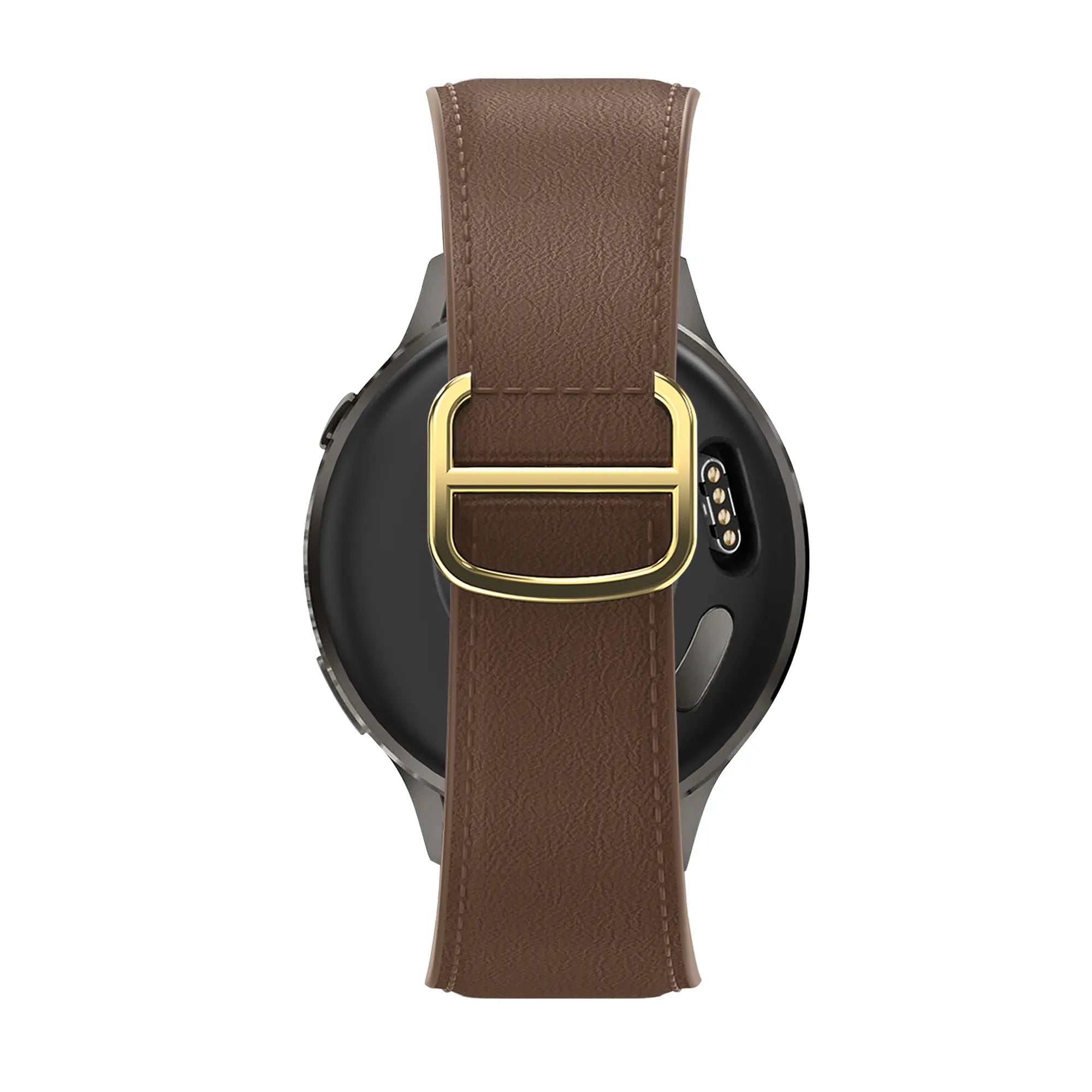 Bandz Amazfit Bip U Lederarmband 'D-Type' (Dunkelbraun)
