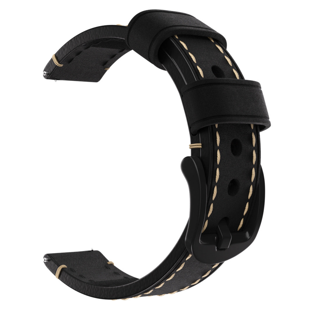 Withings ScanWatch Light echtes Lederarmband (Schwarz)