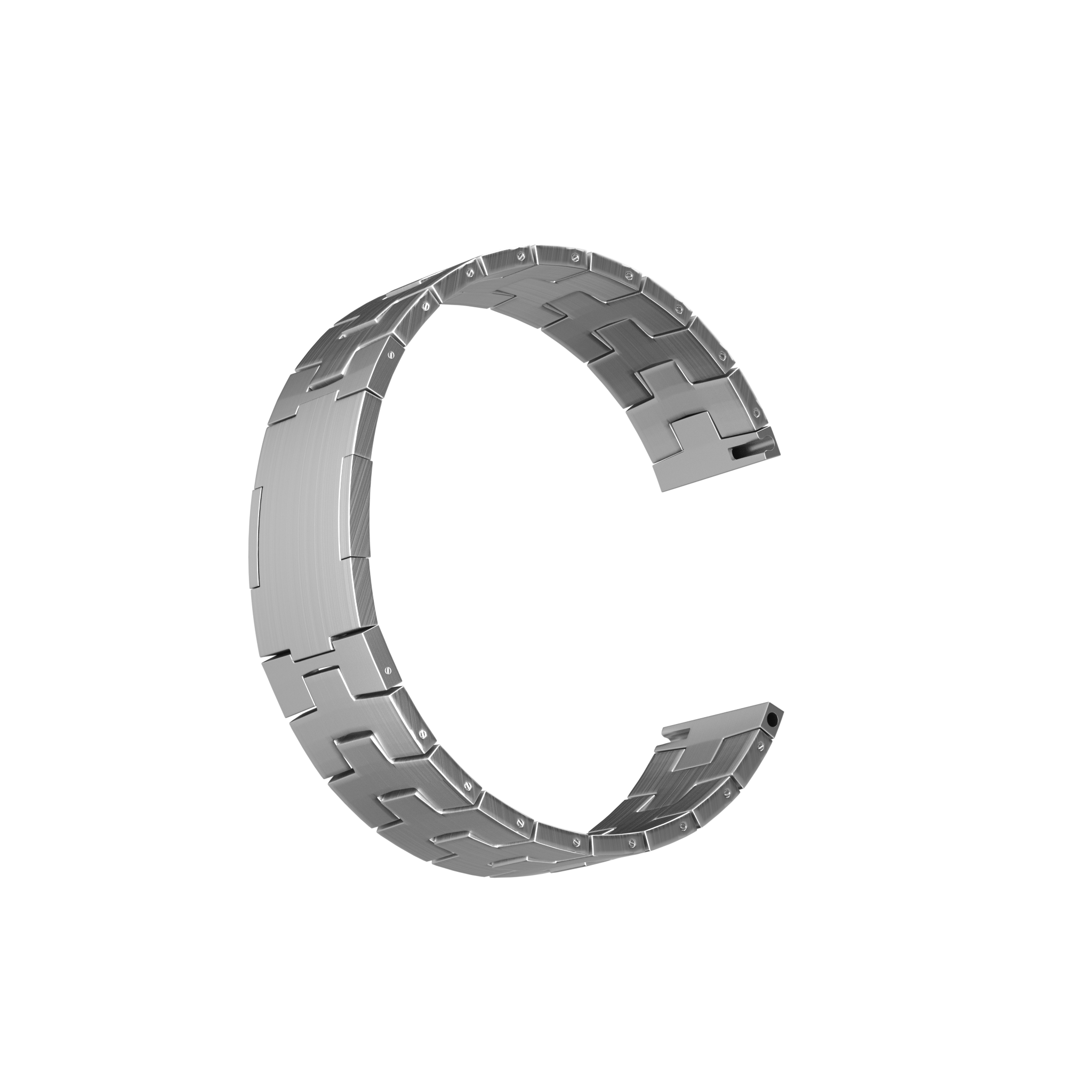 OnePlus Watch 3 Titan Grainarmband (flacher Verschluss) (Silber)