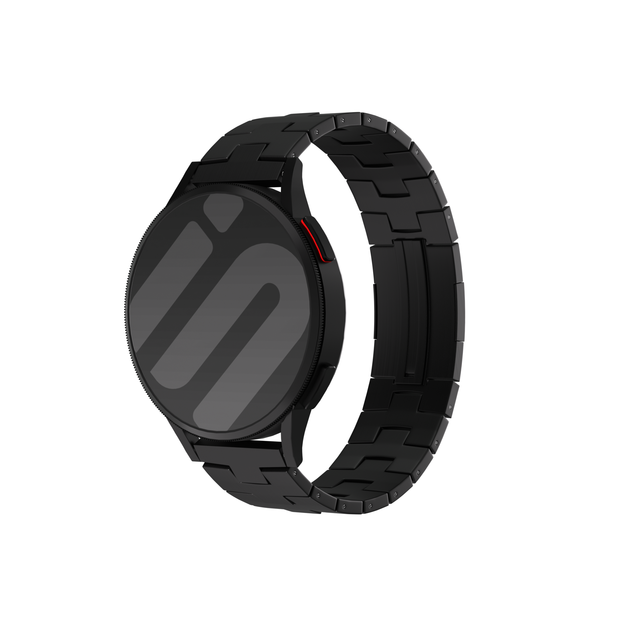 Huawei Watch 5 - 46mm Gebürstetes Titanarmband (flache Schnalle) (Schwarz)