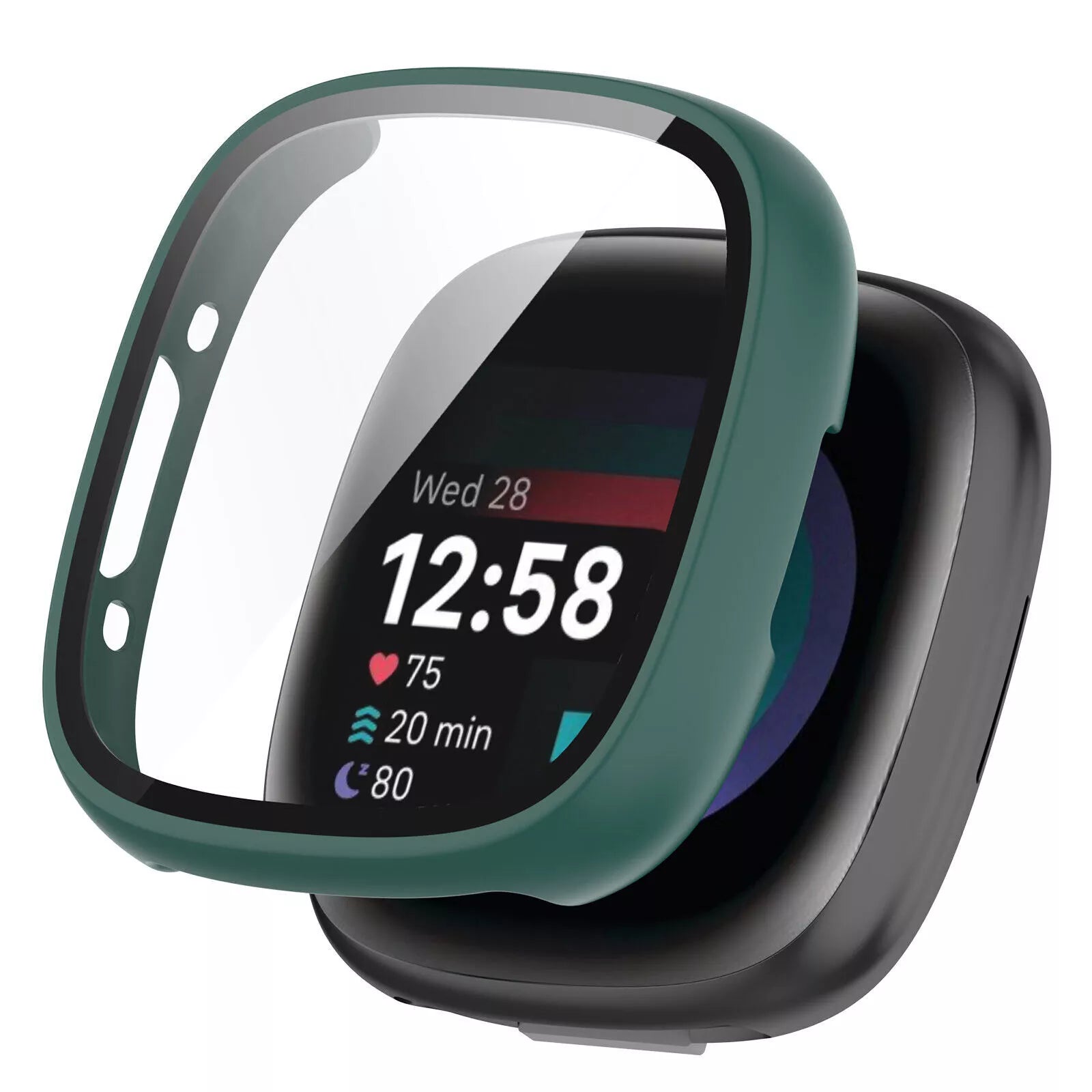 Fitbit Versa 4 / Sense 2 Hartschale mit Glass (Grün)