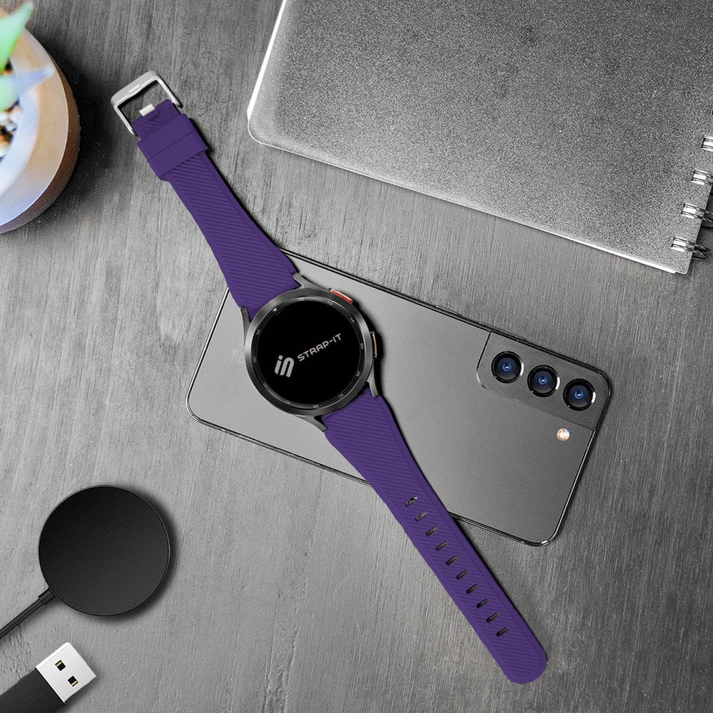 Samsung Galaxy Watch 3 45mm Silicone Strap (Purple)
