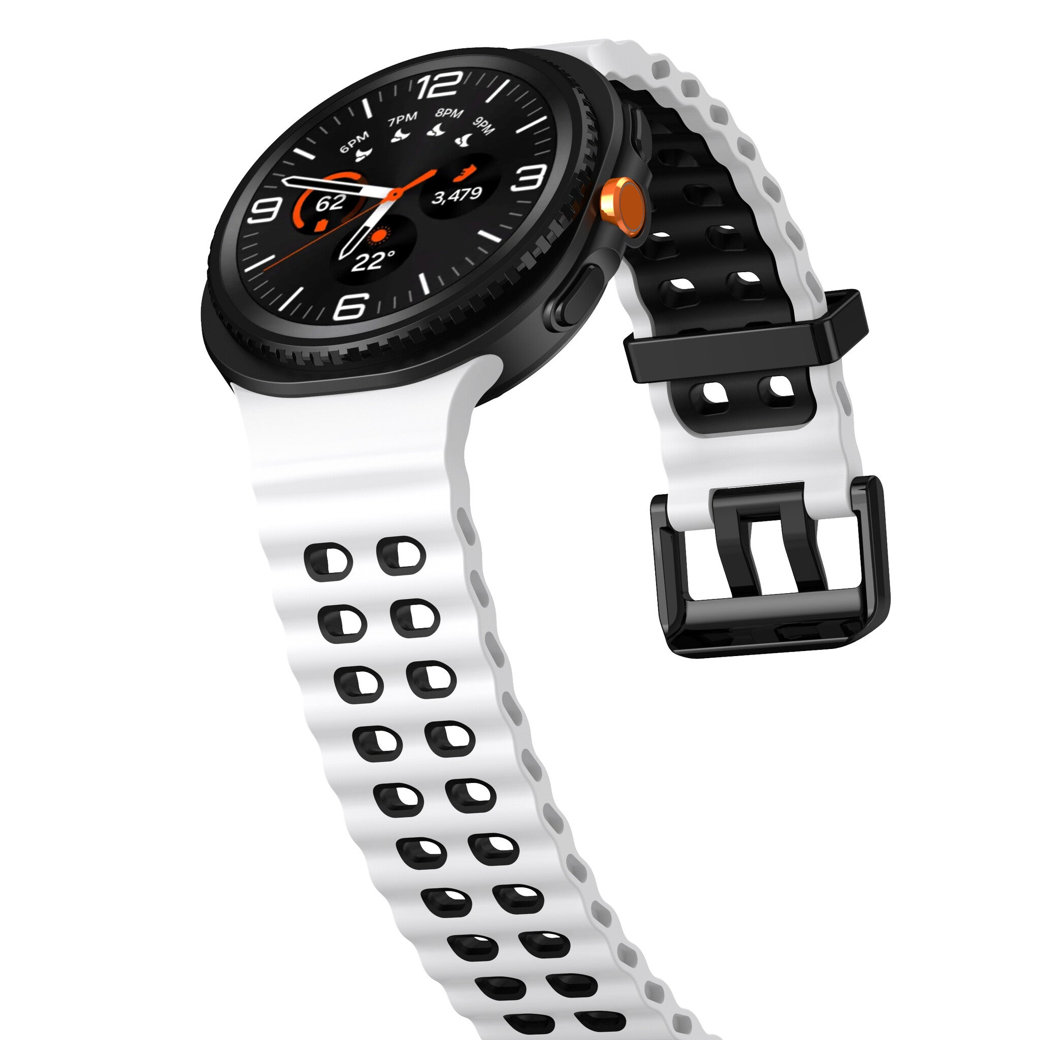Samsung Galaxy Watch 8 - 44mm Ocean Armband ( Weiß/Schwarz)