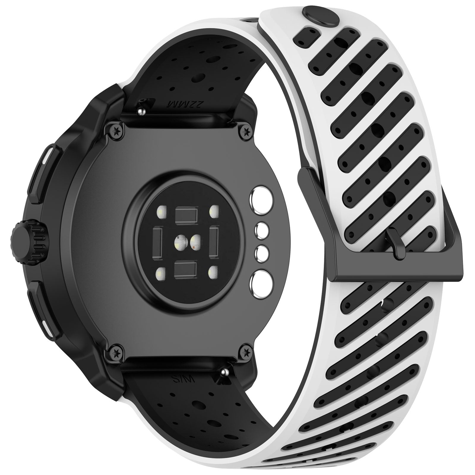 OnePlus Watch Gestreiftes Silikonarmband (Weiß/Schwarz)