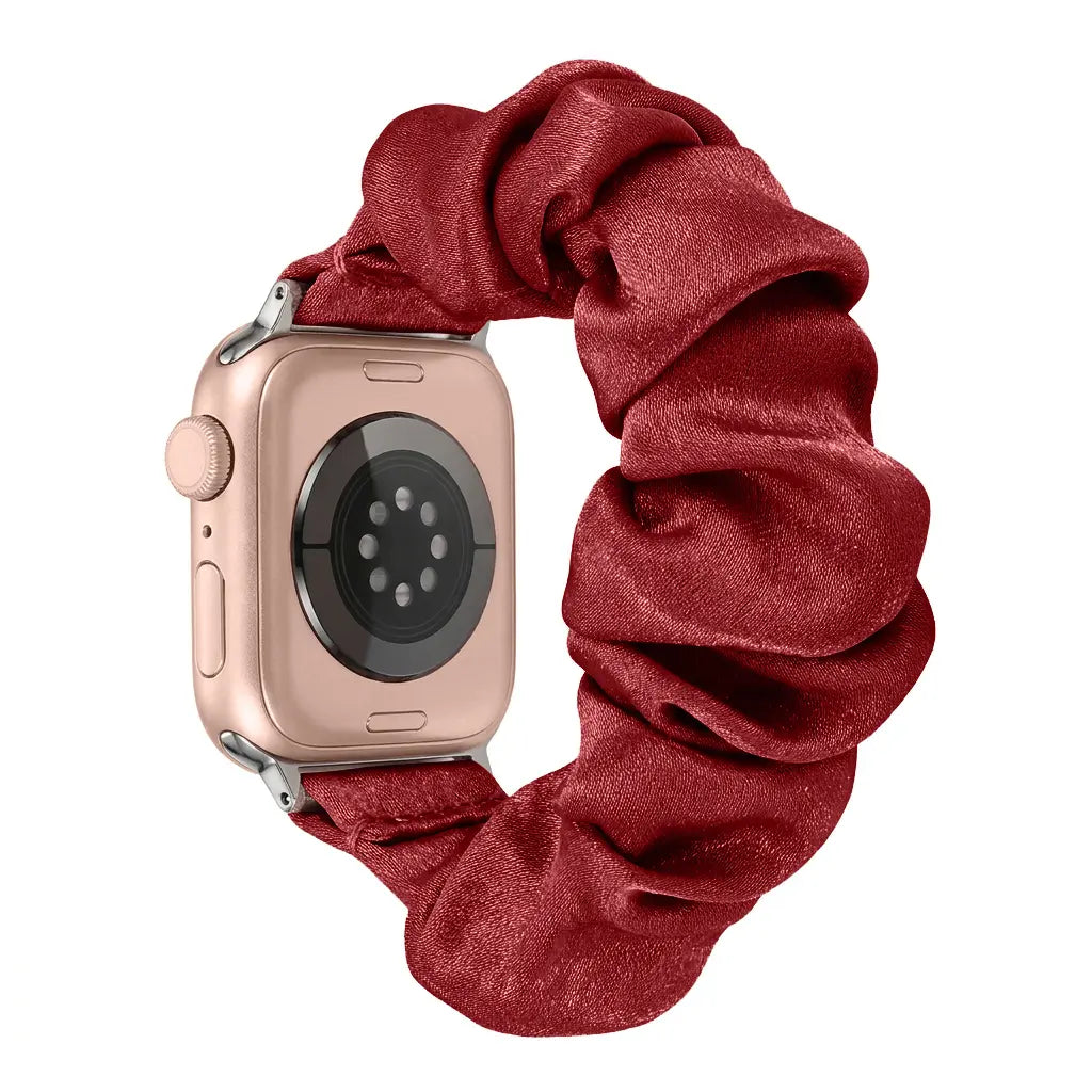 Nylon Scrunchie Strap, wine red