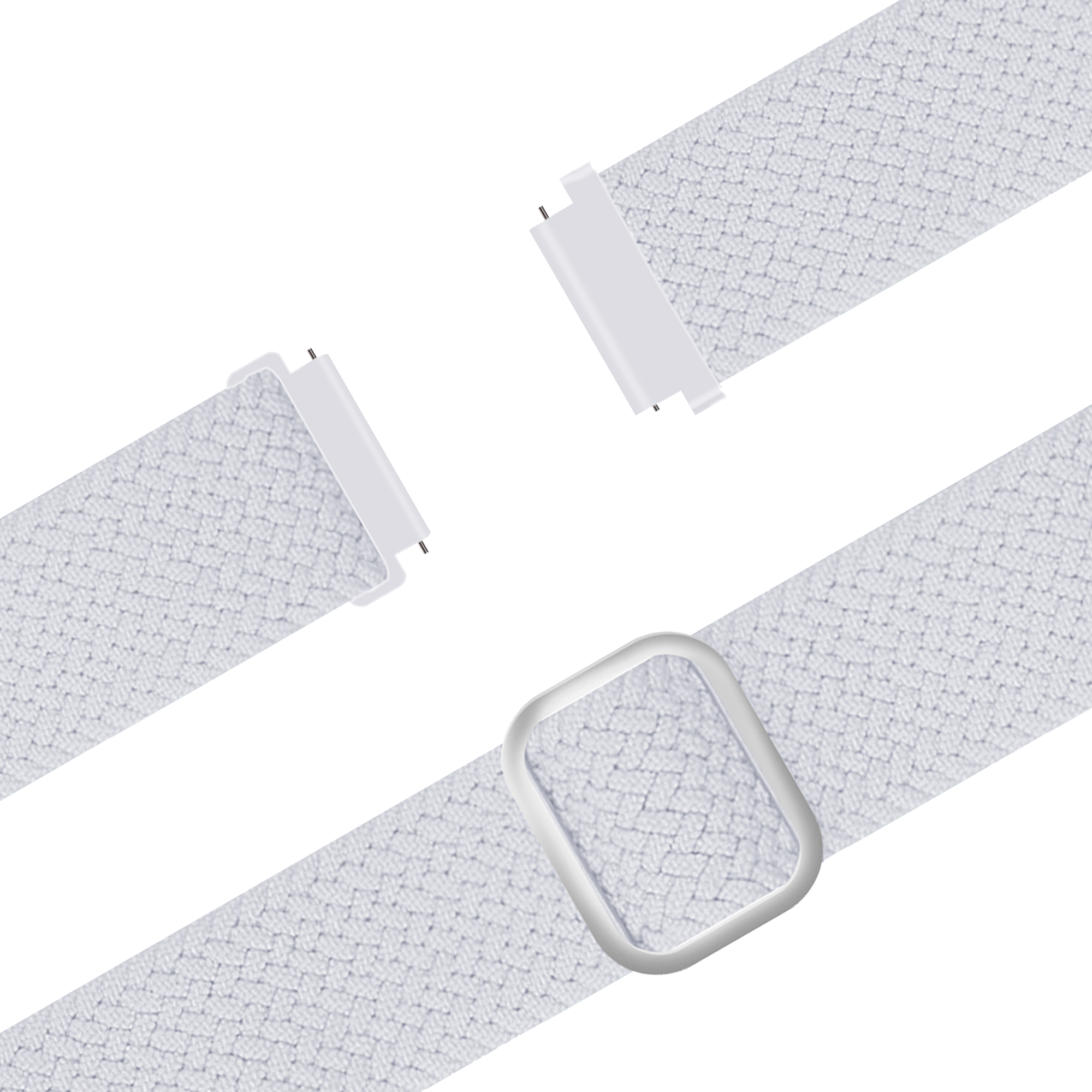 Bandz Garmin Forerunner 265s Verstellbares Geflochtenes Armband (Weiß)