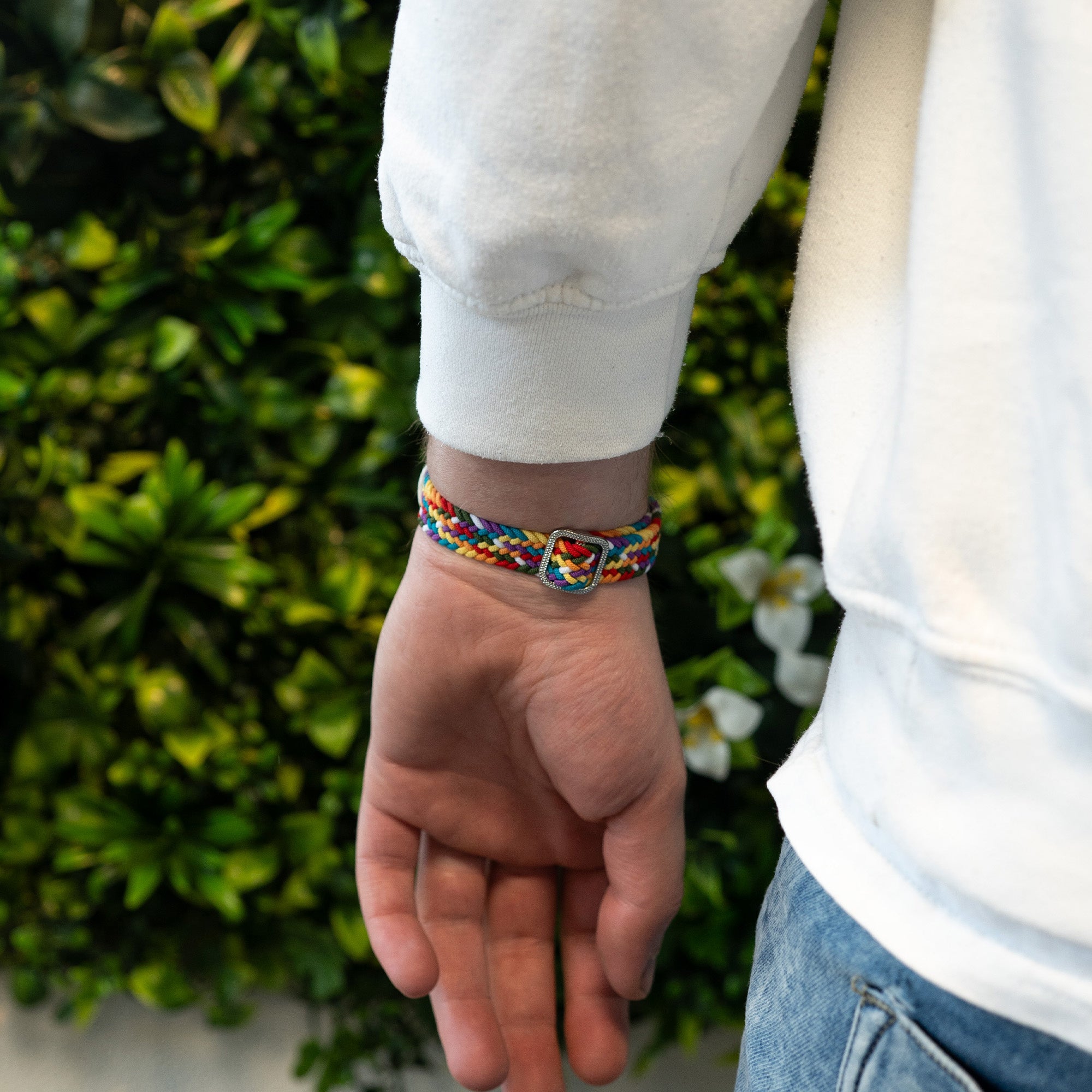 Xiaomi Mi Band 5 geflochtenes Armband (Regenbogen)