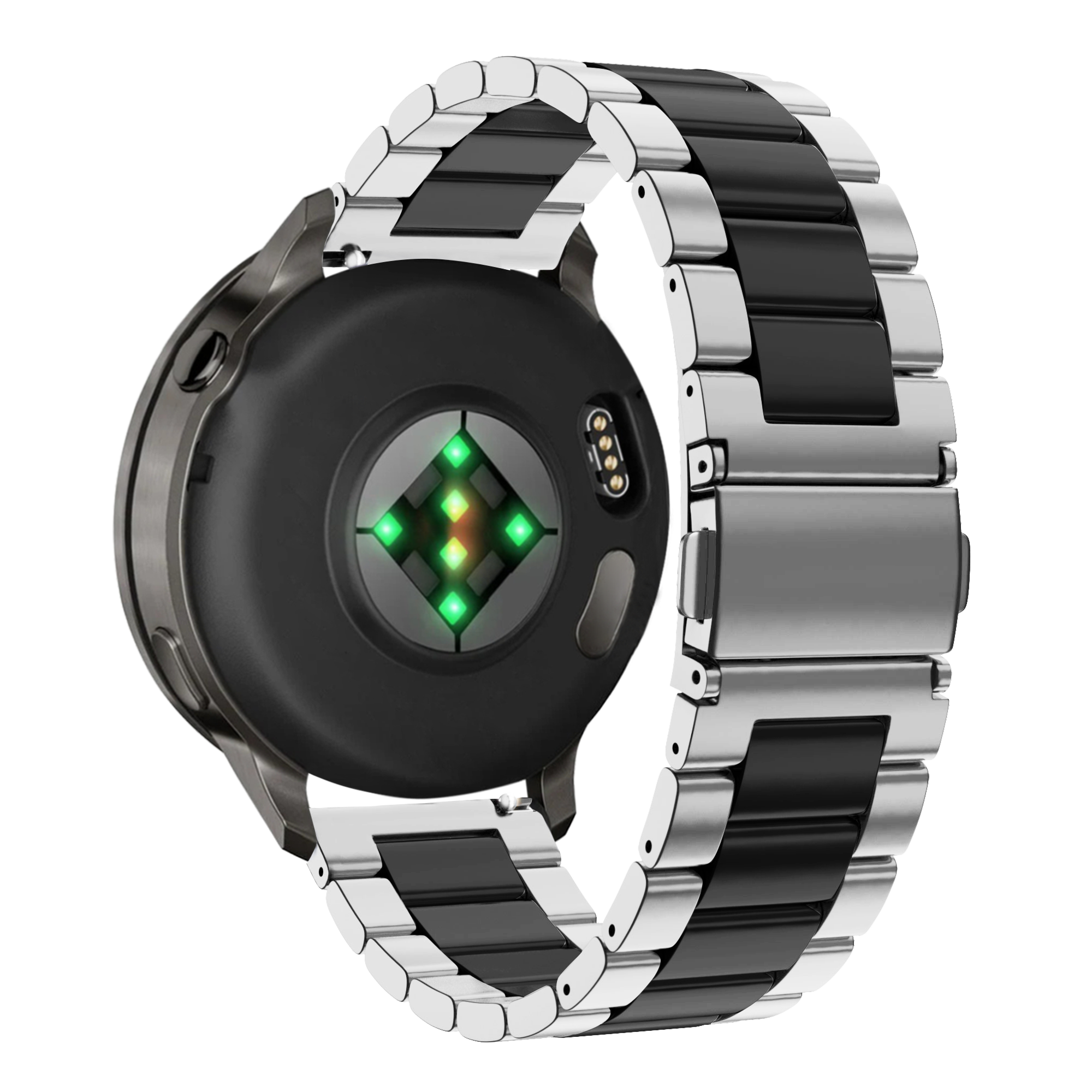 Bandz Garmin Approach S50 Stahlarmband 'Classic' (Silber/Schwarz)