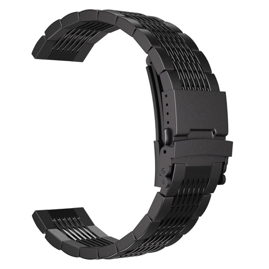 Amazfit Balance 2 Luxus Stahl Gliederarmband (Schwarz)