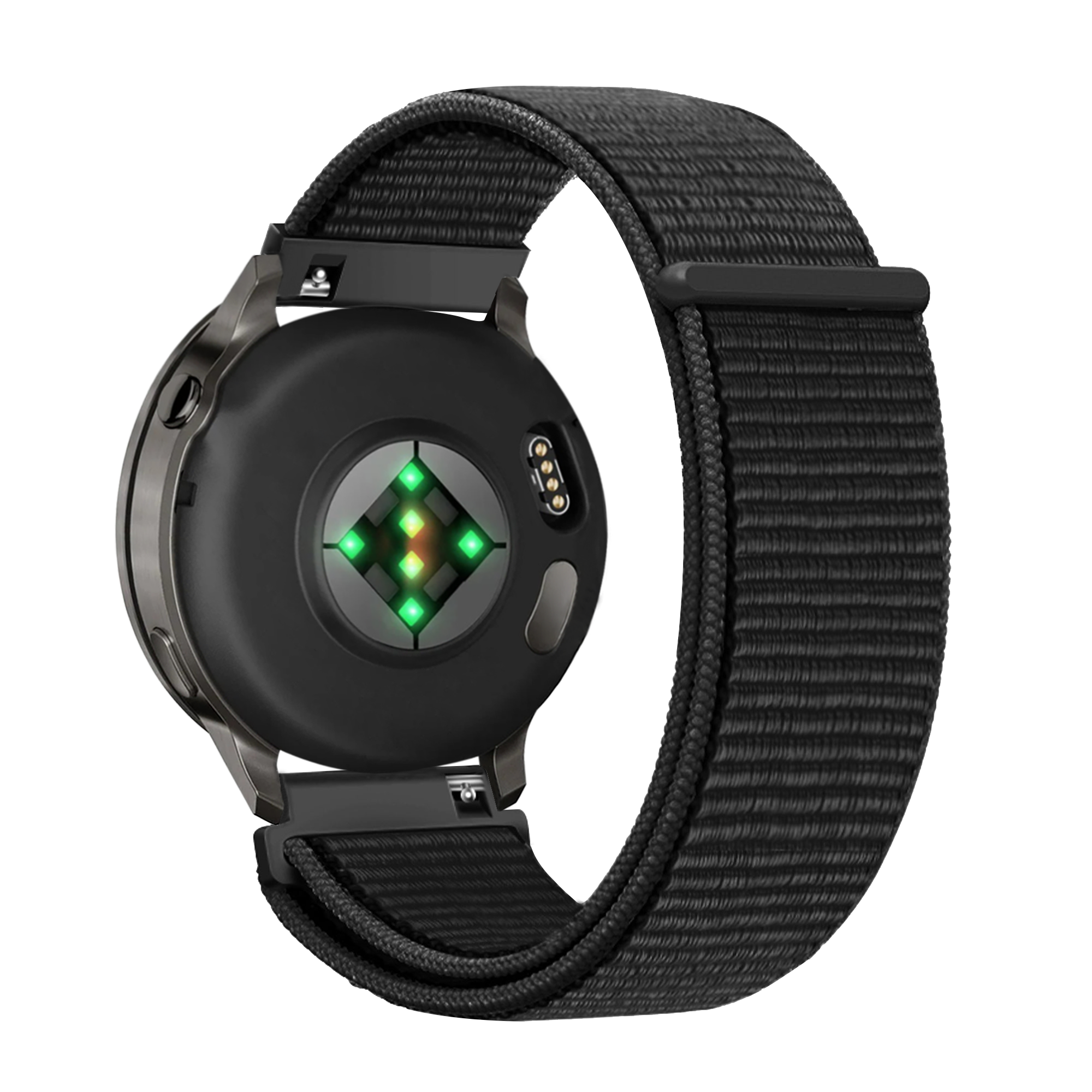 Bandz Garmin Venu 3s Nylon Loop Armband (Schwarz)