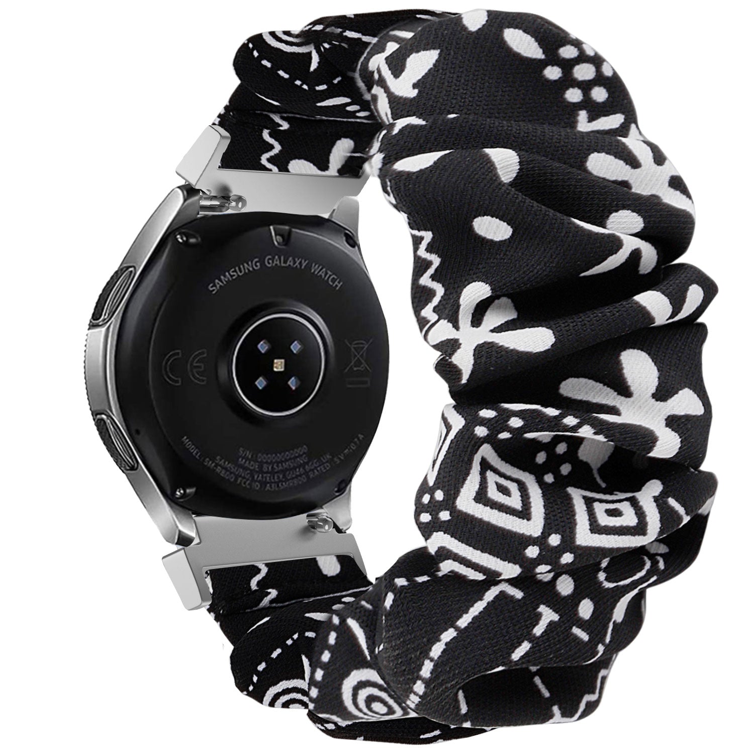 Samsung Galaxy Watch Active Scrunchie Armband (Schwarz-Mix)