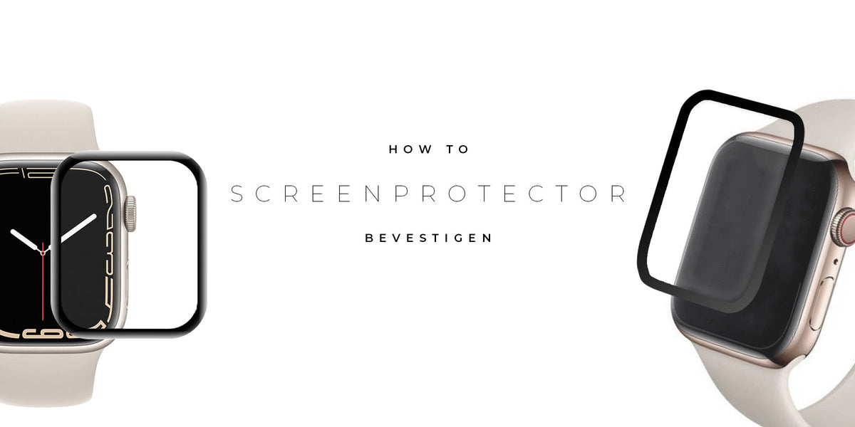How do I attach a screen protector to my smartwatch?