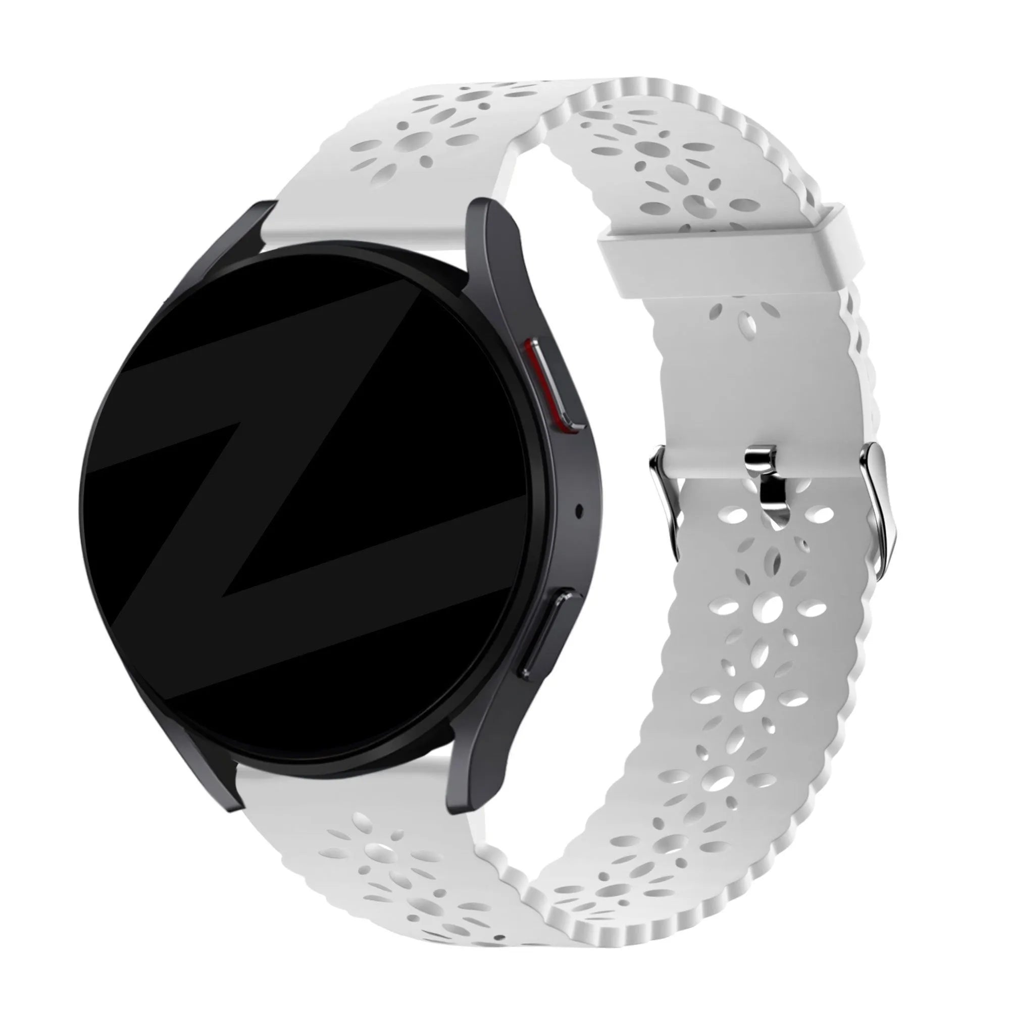 Bandz ICE Fit RT 3.0 - 36mm Gemustertes Silikonarmband (Weiß)