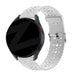 Bandz Samsung Galaxy Watch 42mm Silicone Strap with Cutouts (White)