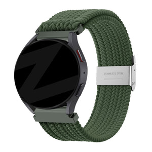 Bandz Amazfit Cheetah (Pro) geflochtenes Nylon Band (Olivgrün)