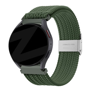 Bandz Coros Apex 46mm geflochtenes Nylonarmband (Olivgrün)