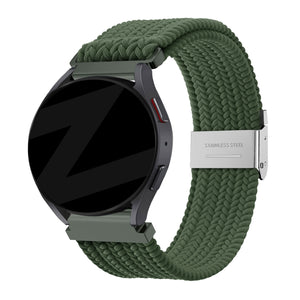 Bandz Garmin Vivoactive 4 Gewebtes Nylonarmband (Olivgrün)