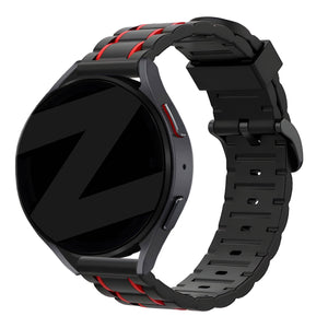 Huawei Watch Ultimate Sportarmband gestreift (Schwarz/Rot)