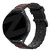 Bandz Huawei Watch GT 3 46mm Striped Sport Strap (Black/Red)