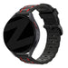 Bandz Huawei Watch 4 (Pro) Sportarmband gestreift (Schwarz/Rot)