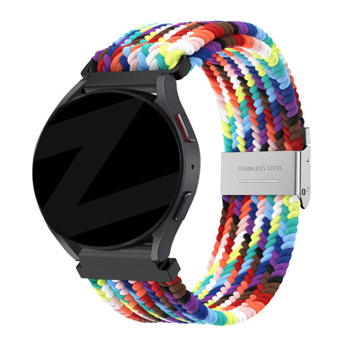 Bandz Garmin Vivomove Sport Woven Nylon Strap (Rainbow)