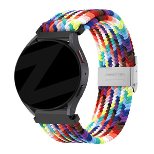 Bandz Garmin Venu 2 Plus Woven Nylon Strap (Rainbow)