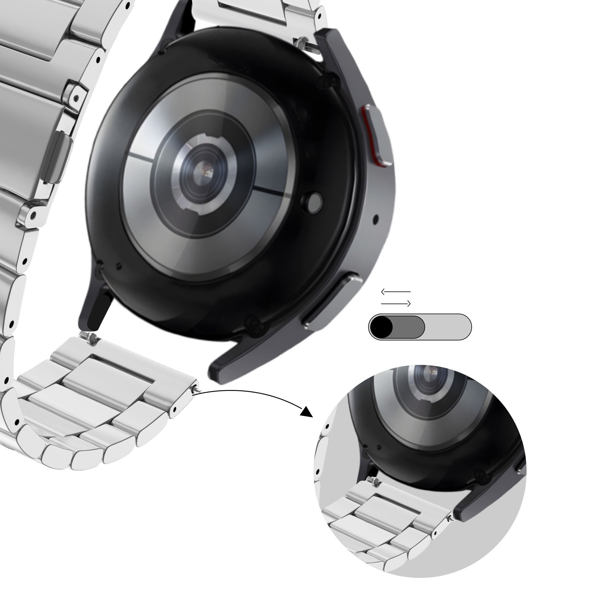 Bandz Coros Apex 42mm Stahlarmband 'Classic' (Silber)