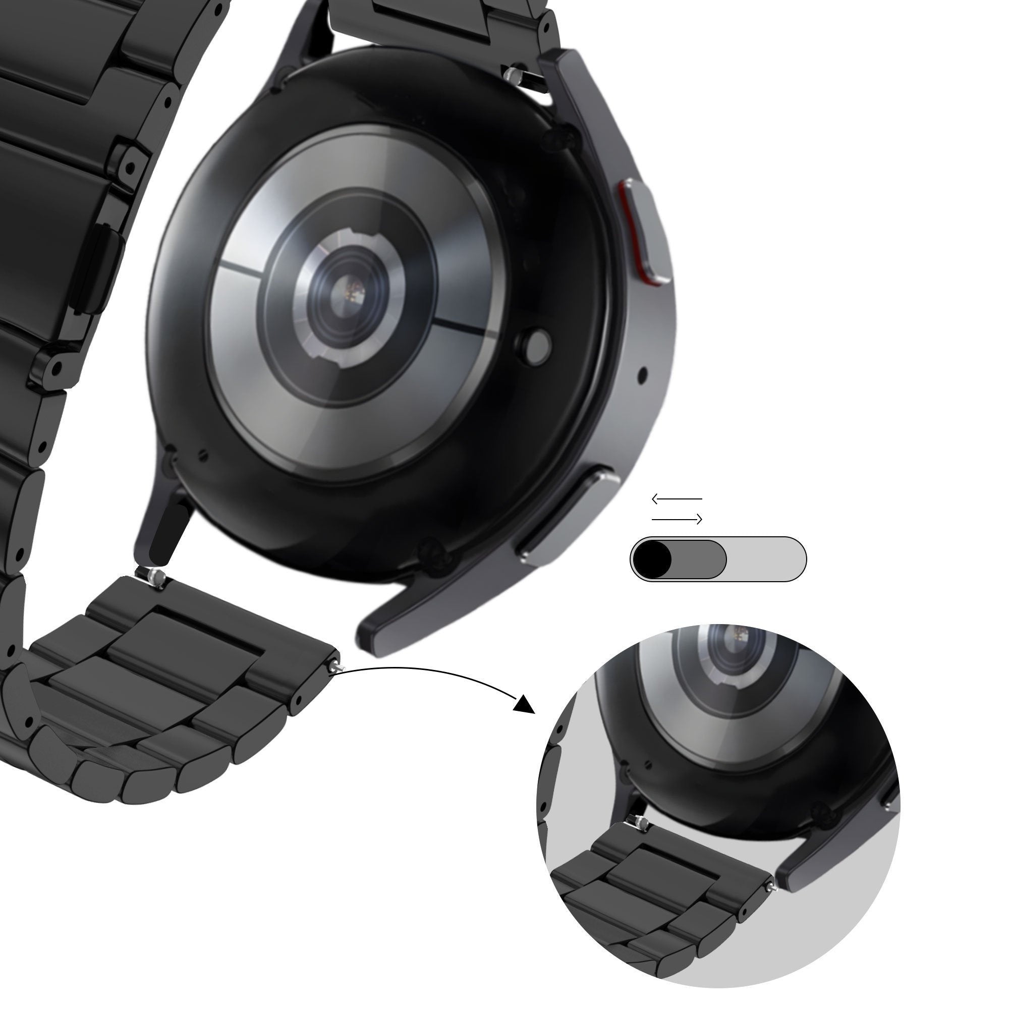 Bandz Suunto Vertical Steel Strap 'Classic' (Black)