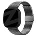 Bandz Fitbit Sense verstellbares Stahlarmband (Schwarz)