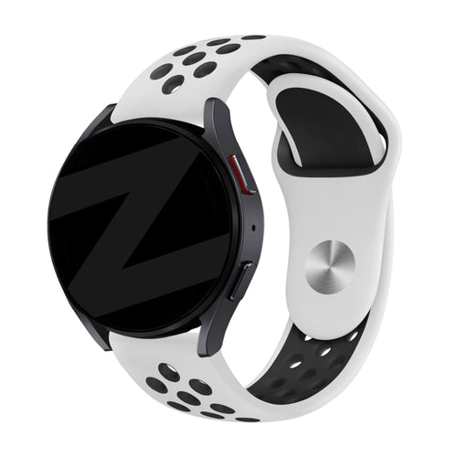 Bandz Pebble Round 2 - 20mm Sport Strap 'Deluxe' (White/Black)