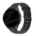 Bandz Amazfit Bip 3 (Pro) Silikonarmband mit Blumenmuster (Schwarz)