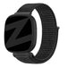 Bandz Fitbit Versa 3 Nylon Loop-Armband (Schwarz)