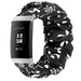 Fitbit Charge 3 Scrunchie Armband (Schwarze Mischung)