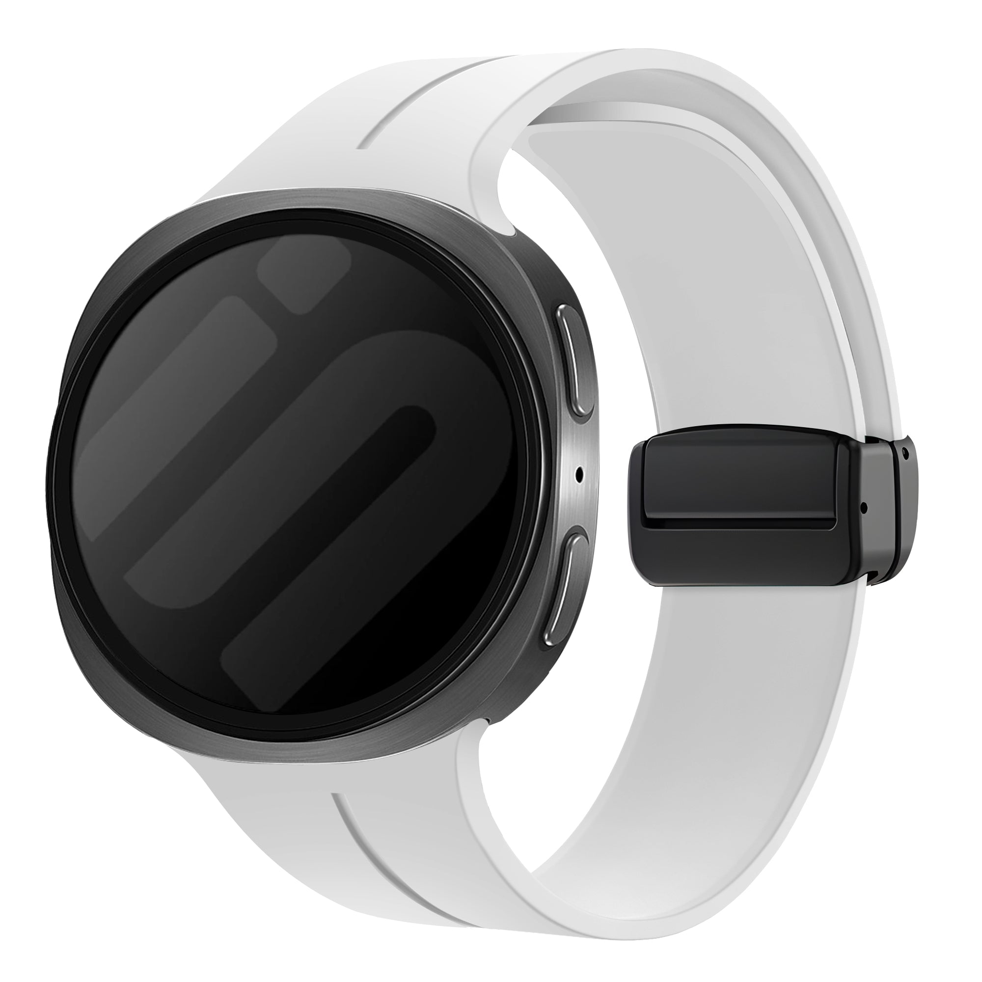 Samsung Galaxy Watch 8 - 44mm D-Schnalle Silikonarmband ( Weiß)