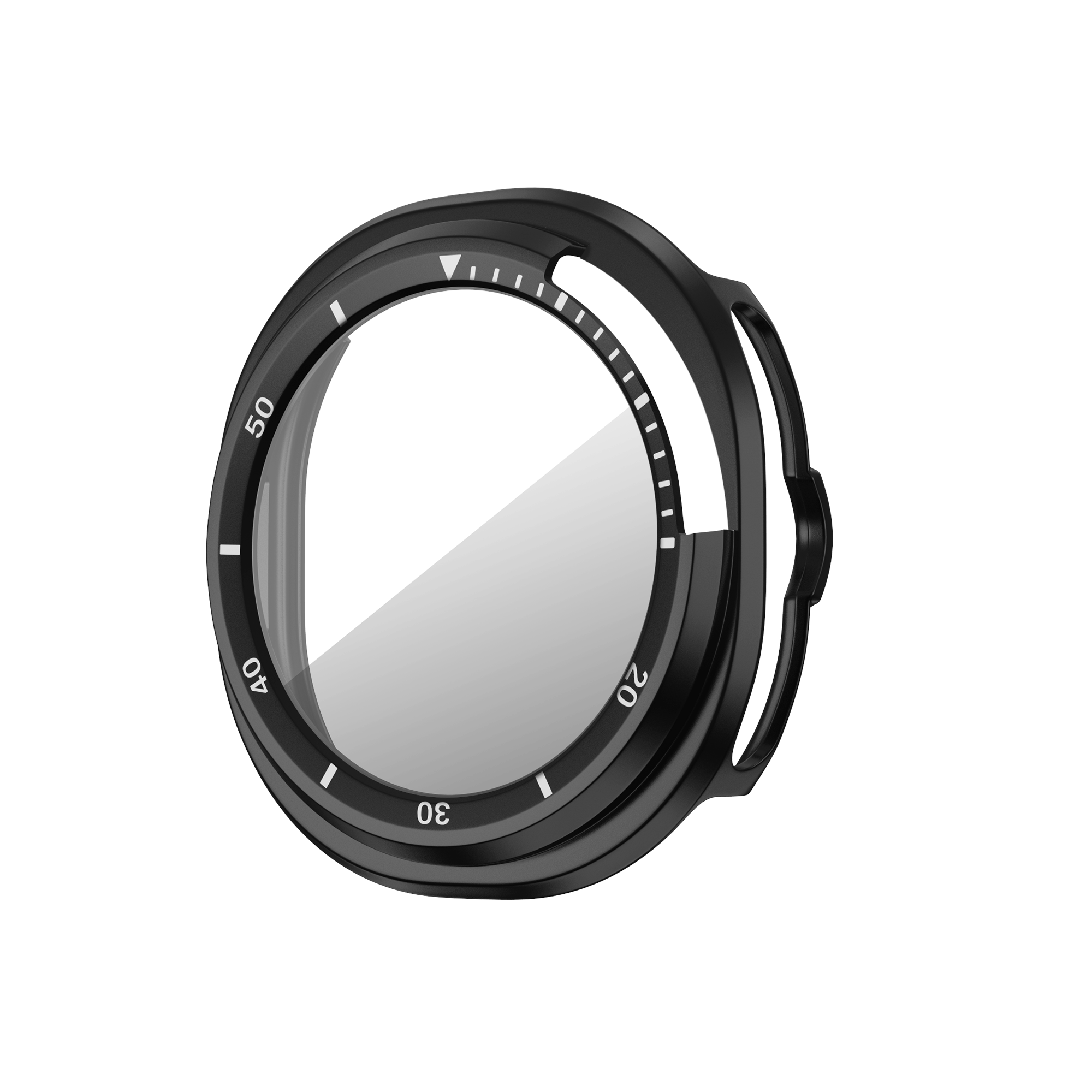 Bandz Samsung Galaxy Watch 8 Classic Bezel Cover mit Glas (Schwarz/Weiß)