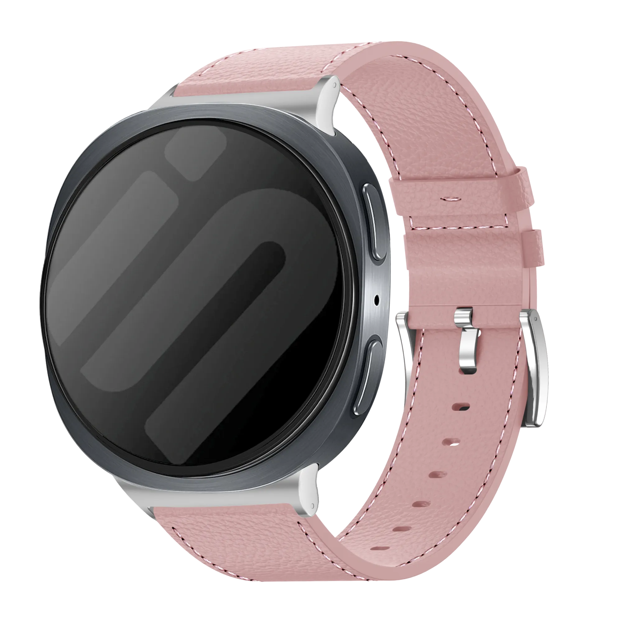 Samsung Galaxy Watch 8 - 44mm Gebürstetes Lederarmband (Rosa)