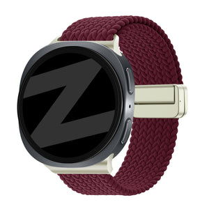 Bandz Samsung Galaxy Watch 8 Classic Magnetic Braided Strap (Wine Red)